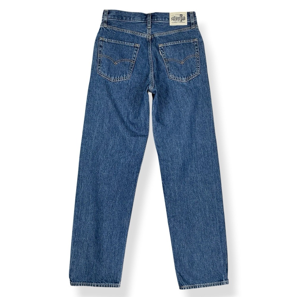 Levis Silvertab Jeans Women 27 (28x31) Blue 94 Baggy Loose Straight Cotton